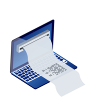 Laptop met energiefactuur