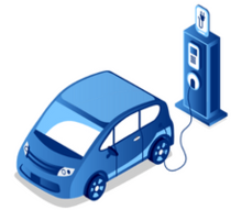 Elektrische auto aan laadpaal